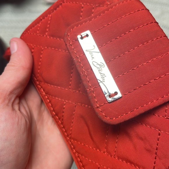 Vera Bradley red wristlet card holder small wallet - Picture 6 of 9